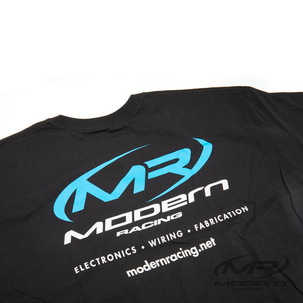 Modern Racing T-Shirt (Blue Logo)
