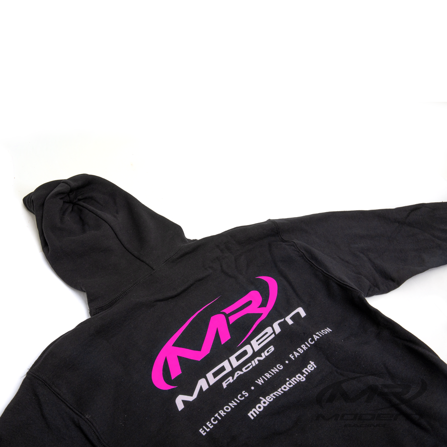 Sudadera con capucha Modern Racing (logotipo rosa)